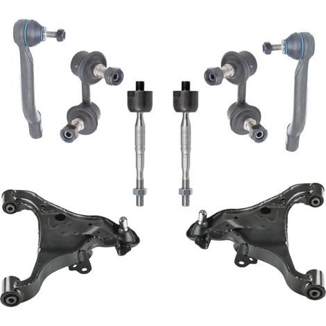 KIT BRACCIO OSCILLANTE 8 PEZZI COMPATIBILE CON RENAULT ALASKAN 2.3 dCi 163 4x4 (U3MB) / Kit Sospensione Completo OE/OEM / Bracci Oscillanti + Testine Sterzo / Sostituzione Diretta OEM