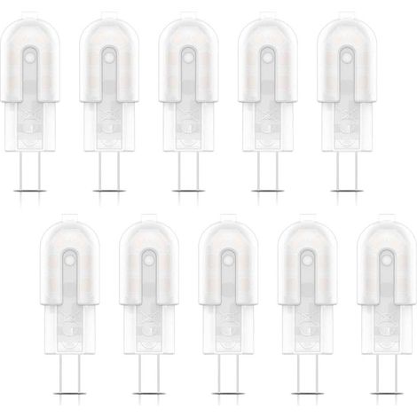 10X G4 Ampoule LED 2W Ampoule Lampe 12 SMD 2835LEDs Blanc Chaud 3000K LED Bulb Haute Luminosité 200LM AC/DC12V (1/5)