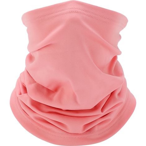 Foulard UV en Soie Glacée pour Cyclisme et Pêche - Protection Solaire Visage Rose