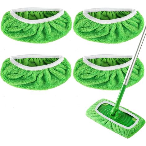Kompatibel mit Swiffer-Wischmoppköpfen, waschbar, wiederverwendbar, umweltfreundlich, Universalgröße – Grün