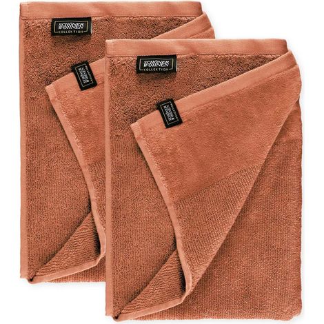 SCHÖNER WOHNEN serviette de bain SENSE - Lot de 2 70x140 cm, rouille