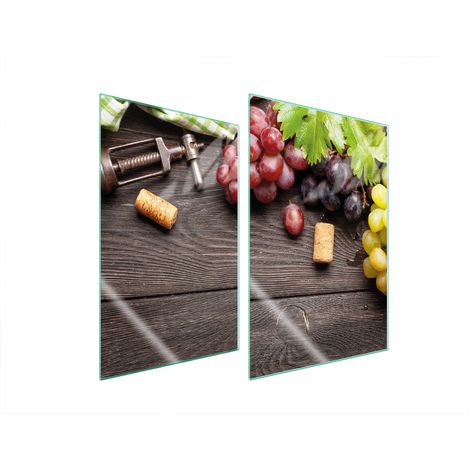 PIASTRA PROTETTIVA IN VETRO PER CUCINA 2x35x52 FRUTTA (1/5)