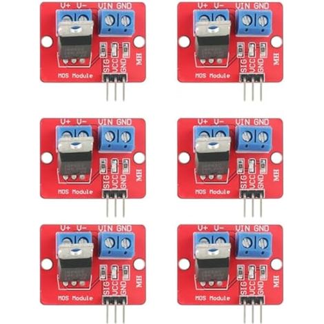 Module de contrôle MOSFET 3,3 V/5 V (6 pièces) avec sortie LED PWM et bouton 0-24 V (1/4)