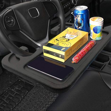 Auto-Lenkrad-Tablet, Laptop-Halterung, Snack-/Getränkeablage, Auto-Schreibtisch zum Essen und Arbeiten, Fahrerzubehör (1/3)