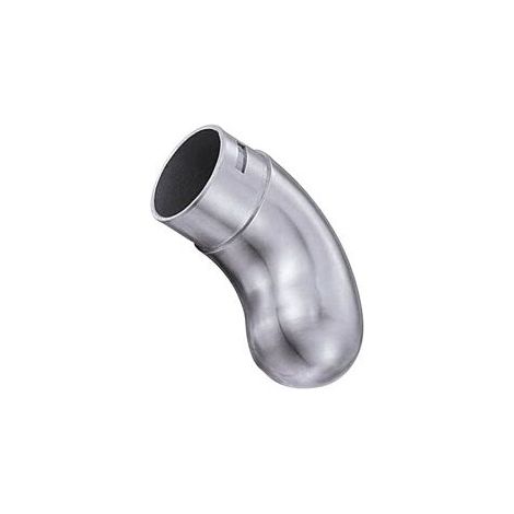 Deco Fer Forge – Crosse de finition à 90° pour tube rond Ø42.4mm – Inox 304 – Hauteur 80mm – Longueur 50mm – À coller pour intérieur et extérieur (1/3)