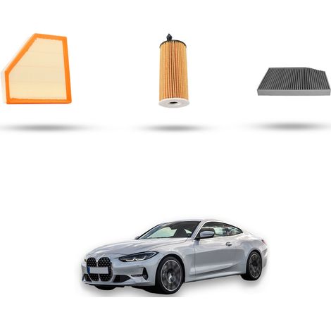 Kit tagliando 3 filtri compatibile con Bmw serie 4 (G22,G23 G80) 430i 180kw dal 2021 (1/4)