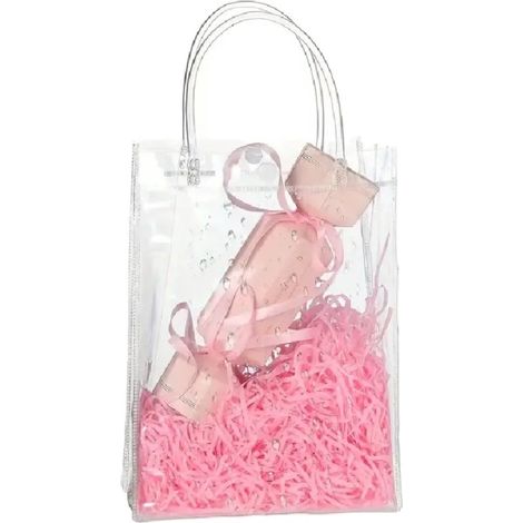 Transparente Geschenktüte für Geburtstage und Feiertage, 15 x 20 x 7 cm (1/5)