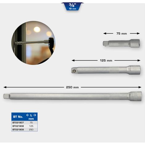 BRILLIANT  TOOLS  Rallonge  3/8"  125  mm  -  BT021908 (1/5)