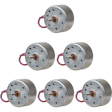 Lot de 6 mini moteurs électriques DC 3V 1730 tr/min pour jouets DIY, générateur de turbine éolienne (1/4)