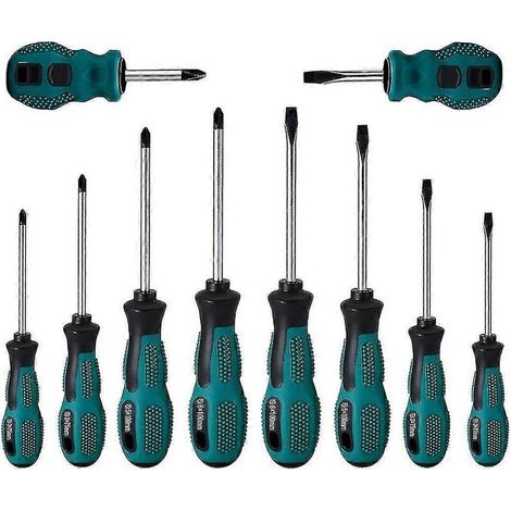 Coffret de 10 tournevis, outils de quincaillerie, outils combinés pour l'entretien électrique (1/5)