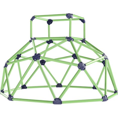 Dôme d'escalade Enfant 183 cm, Cage à Grimper en Plastique, résistant aux UV, imperméable, Aire de Jeux pour Enfants 3-8 Ans, intérieure et extérieure, Charge 90 kg, Assemblage Facile, Vert (1/5)