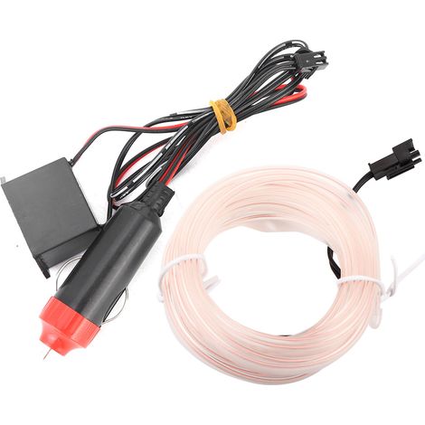 Bande Lumineuse décorative de Voiture, Akoozn éclairage intérieur Lecteur d'allume-Cigare Automatique LED EL pièces de Modification de Lampe Froide 4 mètres(Blanc) (1/5)