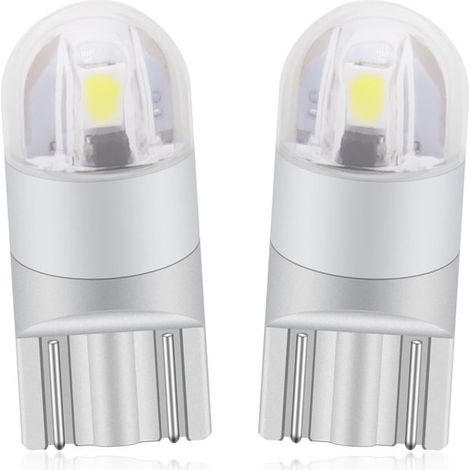 T10 W5w Led Feu de Position Veilleuses 12v 6000K Blanc 168 194 Led Clignotant Pour Ampoule Plaque Feux de Gabarit Voiture Moto (1/5)