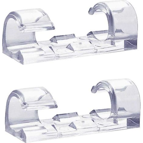Paquete de 60 clips transparentes para cables, soportes autoadhesivos resistentes para cables, clips organizadores de plástico duraderos para la gestión de cables en el hogar y la oficina (transparent (1/5)