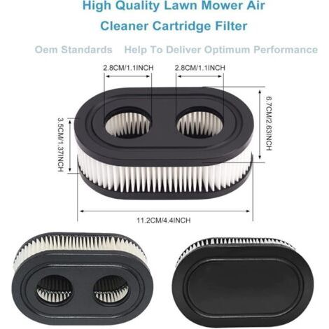 Filtre à cartouche pour filtre à air 593260, 798452, 334404, filtres de rechange pour tondeuse à gazon (moteurs 4247, 5432, 5432k, 09P00, 09P702, 550E, 500EX, 550EX, 625, 575EX) (2 pièces)