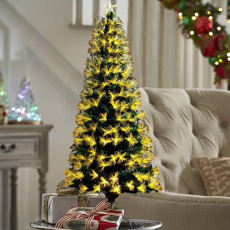 Albero di natale Luminoso 90 cm con Luci LED Fibra Ottica Bianco Caldo (1/5)