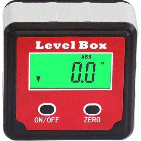 Inclinomètre à angle LCD numérique étanche à l'eau Boîte d'angle Boîte Bevel Box Level Box d'angle Aimants intégrés (1/5)
