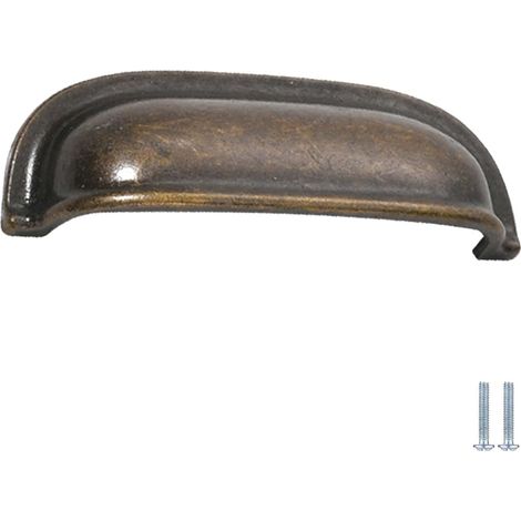 Poignées de meubles (lot 6) style vintage, 67 mm, en bronze (1/5)