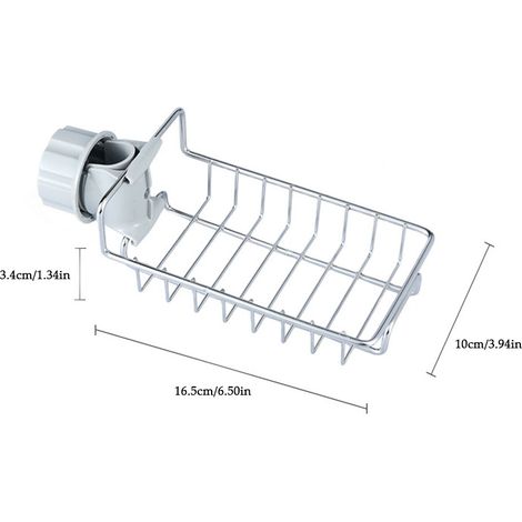 Support de rangement suspendu en acier inoxydable pour robinet de salle de bain et cuisine (1/5)