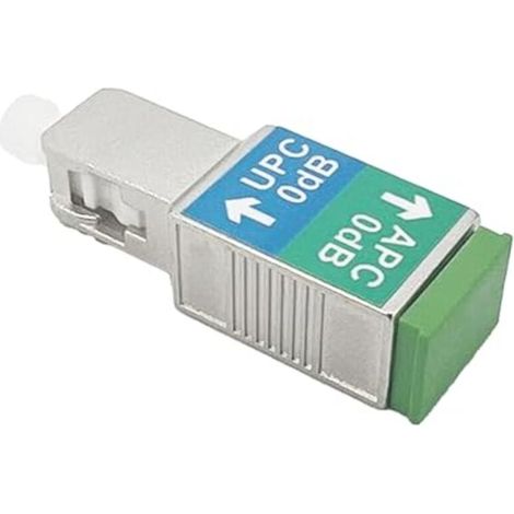 Elfcam® - Adaptateur à Fibre Optique Câble - Monomode Simplex SC/APC Female à SC/UPC Male, Lot de 1