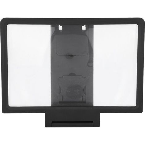 Agrandisseur d'écran téléphone portable avec support et haut-parleur - Vidéo HD - Noir (1/5)