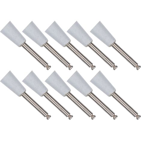 Set de 10 fraises de polissage dentaire, embouts de meulage basse vitesse, forme tasse grise pour prothésiste (1/5)