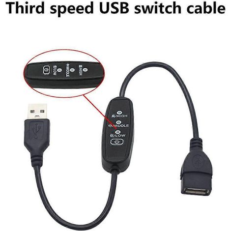 Câble USB de 35 cm avec variateur et rallonge d'alimentation USB (1/4)