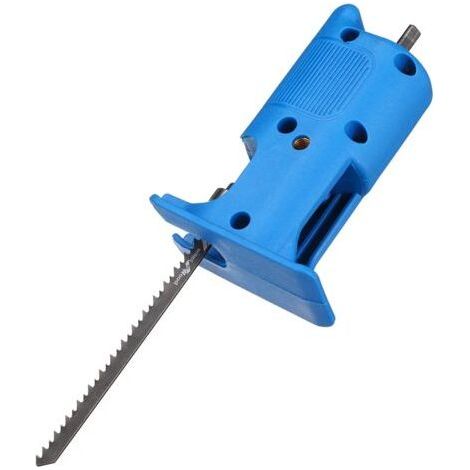 Taladro eléctrico modificado sierra eléctrica sierra de calar eléctrica taladro eléctrico para sierra de calar herramienta de corte para carpintería - Azul (1/4)