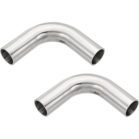 2pcs Coude À 90 Degrés À Mandrin, 3/4 Inch(19mm) OD Acier Échappement Coude Conduite Connecteur 316 Inoxydable 67mm Pour Exhaust Pipe Stair Handrail HVAC (1/5)