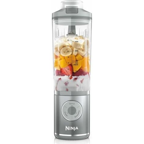 Ninja BC251EUSL 0,57 L Mixeur plongeant de tumbler Argent, transparent