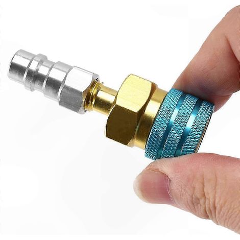 Raccords Rapides Basse Pression R134A pour Climatisation Auto, Adaptateur de Chargeur de Fréon, Connexion Rapide Universelle, Outil de Maintenance AC, Compatible Véhicules (1/5)