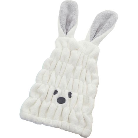 Gorro turbante de microfibra para secar el cabello, modelo Teddy Bear, universal (crema). (1/5)