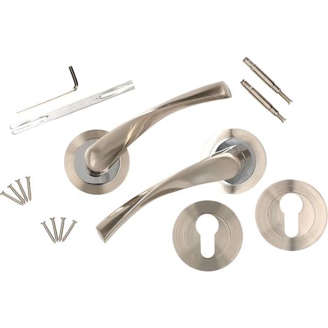 KOTARBAU Poignée de porte en satin PZ - Cylindre profilé universel (1/5)