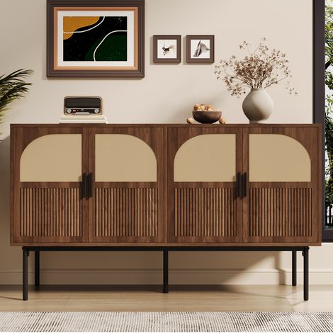Credenza 4 ante in MDF 140x40x80 cm OKMYHOME (1/5)