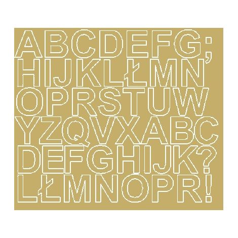 Adesivi autoadesivi con lettere, 3 cm, oro opaco (1/2)