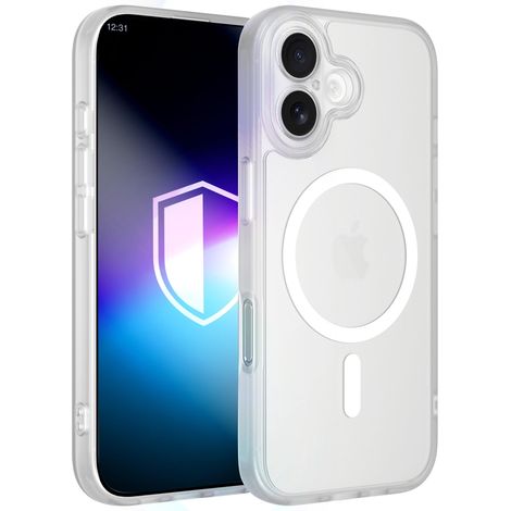 Custodia magnetica 3mk Misty per Apple iPhone 16, colore bianco. (1/5)