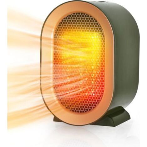 Auxiliary heater, mini ceramic fan heater, 800/1200W electric heater, overheat and tip-over protection, 2 heating modes, for bathroom, home office