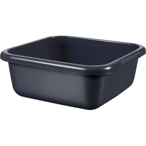 CURVER 228020 BASSINE CARRÉE 15L PLASTIQUE, ANTHRACITE, 39X39X15 CM 01833-308-00
