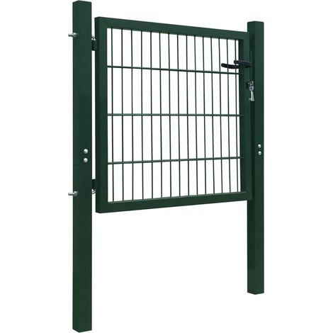 Porte de jardin,Portail de jardin,Portillon 2D (simple) Vert 106 x 130 cm CFW26705 (1/5)