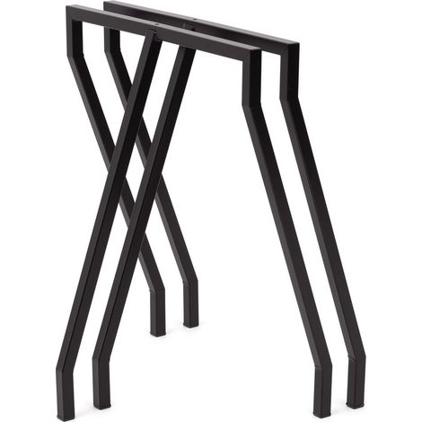 Pack de 2 Caballetes de 3 Patas para Mesa color NEGRO (1/4)