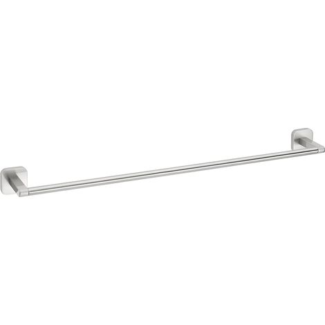 tesa ESTEETIC Porte-serviettes, chromé - Porte-serviettes de bain pour montage mural sans perçage, avec solution adhésive - 91 mm x 630 mm x 50 mm (1/5)