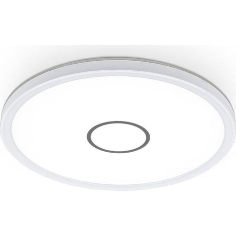 Deckenleuchte Ø29,3 cm - 18W, 2400lm, LED, neutralweiß, rund, silberfarbig