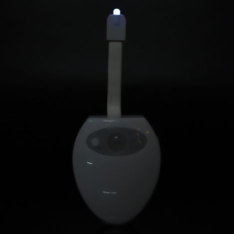 Wiederaufladbare LED-Toilettenleuchte mit Bewegungssensor und 8 Farben (1/5)