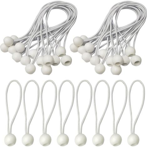 50 Stück elastische Spanner, elastische Kugelspanner, Spanner, Spanner mit Kugel, elastisch für, Zelte, Camping
