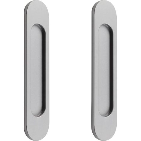 Online Store – Poignée de porte coulissante ovale autocollante – Installation facile sans poinçon – Pour portes de grange, fenêtres, placards – 18 cm gris (1/5)