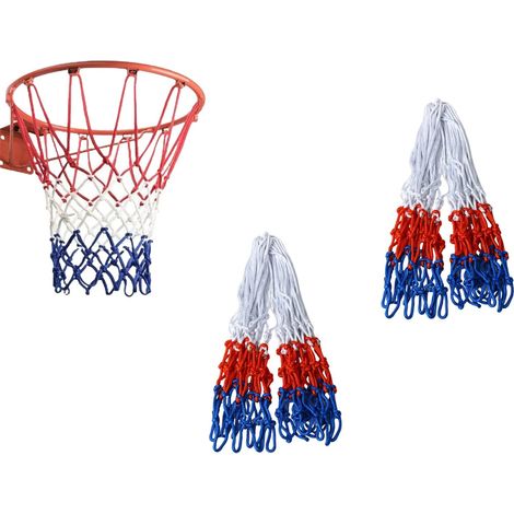 2 Pcs Heavy Duty Basketball Nets Multi Color Replacement Basket Net Heavy Duty for Indoor and Outdoor Sports (1/5)