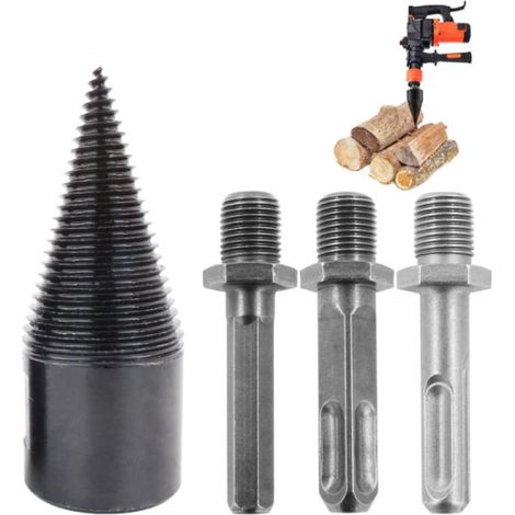 Pièces de coupe, accessoires de forage durables de 42 mm, fendeuse de bois de chauffage, un morceau de fendeuse de bûches pour le camping au bois de chauffage (1/4)