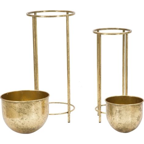 Ferretti Elegante Blumenkästen Metall Gold Paar (1/5)