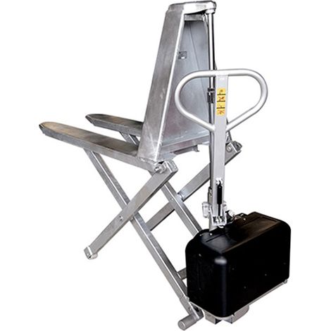 Transpalette haute levée électrique galvanisé - Fourches 1165x540mm - Anticorrosion - Idéal pour maraîchers, fleuristes, primeurs - HG540E (1/5)