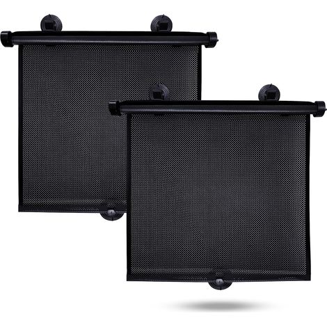 Parasol para ventanilla lateral de coche (paquete de 2)  Parasol retráctil para niños  Protección UV y antideslumbrante  Accesorios de viaje para bebés (40 x 45 cm)